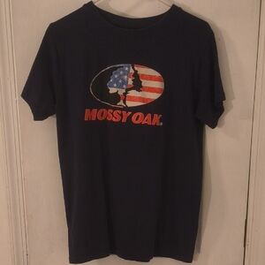 Mossy Oak Dark Blue T-Shirt with Patriotic Logo